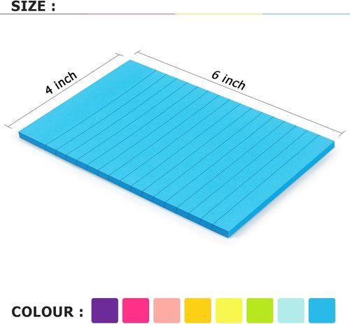 Eastern Wolf Sticky Notes - 3x3 Inch & 4x6 Inch - 8 Pads Each for Easy Organization