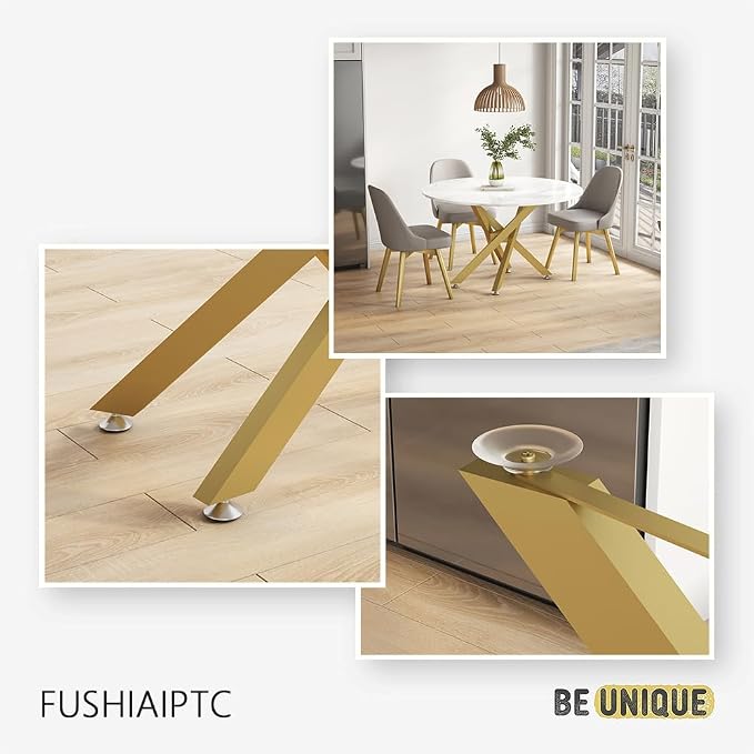 FUSHIAIPTC 30 Inch Metal Table Legs, Heavy Duty Desk Legs Holds 1000lbs Combinatorial Dining Table Legs for Wood, Glass, Marble Tabletop, Table Base Come in a Golden Ratio Design