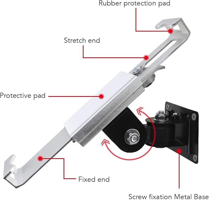 WeSTRUGGLE Tablet Wall Mount Holder with Anti Theft Lock,Rotate Design,Multi Angle,Bracket for Most 8 to 10.4 Inch,and for iPad 7.9" 8.3" 9.7" 10.2" 10.5" 10.9"& 11",Galaxy tab,& More,(Silver)