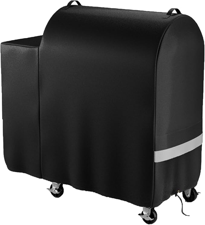 Hisencn Grill Cover for Recteq RT-590, Recteq Deck Boss 590 Wood Pellet Smoker Grill, Heavy Duty Waterproof Grill Cover with Reflective Strips, Moisture Proof Vents and Drawstring, Outdoor BBQ