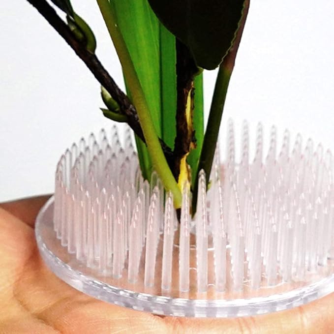 alladaga Set of 4 Flower Frog Clear Plastic Pin Frog Flower Arrangement Holder 2.76" Inch (70mm)