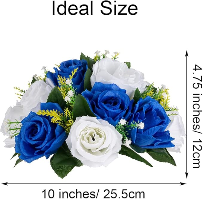 Flower Centerpieces for Wedding Tables: Wedding Table Decorations Royal Blue White Flower Balls Centerpieces for Engagement Cerebration Party Center Pieces 6 Packs