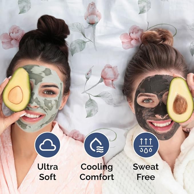 Floral Sheets - Floral Rose Bed Sheet Set - 1 Flat, 2 Fitted & 2 Pillowcases w/ Deep Pockets - Wrinkle & Fade Free - Boho Botanical Bedding - Ultra-Soft, Breathable and Cooling - Split King Size Set