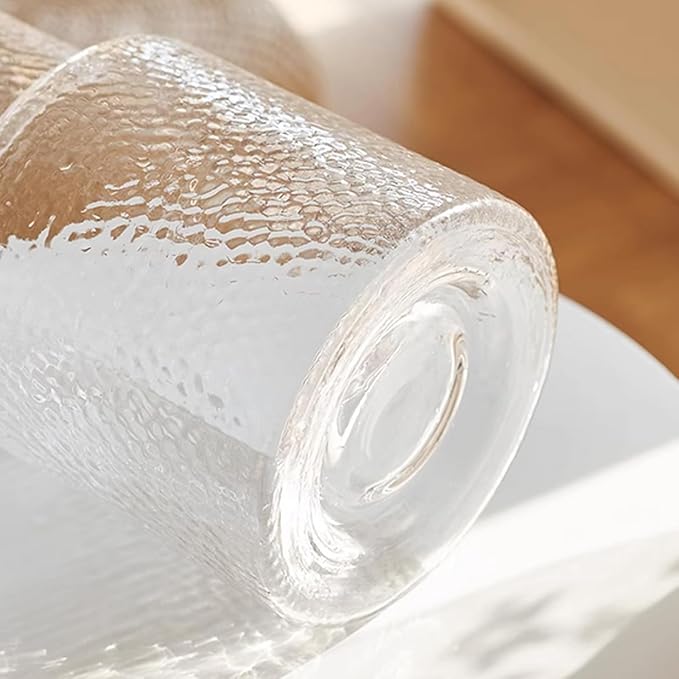 Large Glass Vase - Clear Ribbed Vase - Fluted Flower vase for Modern Home Décor - Glass vases for Centerpieces - Living Room, Dining Table, Shelf, Entryway, Office, Wedding Centerpieces