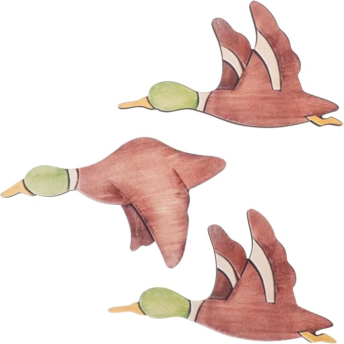 IMIKEYA 3pcs Flying Bird Wall Hanging Crafts Vintage Wooden Wall Decor for Home Elegant Artistic Touch to Living Room Easy Installation Rustic Aged Look
