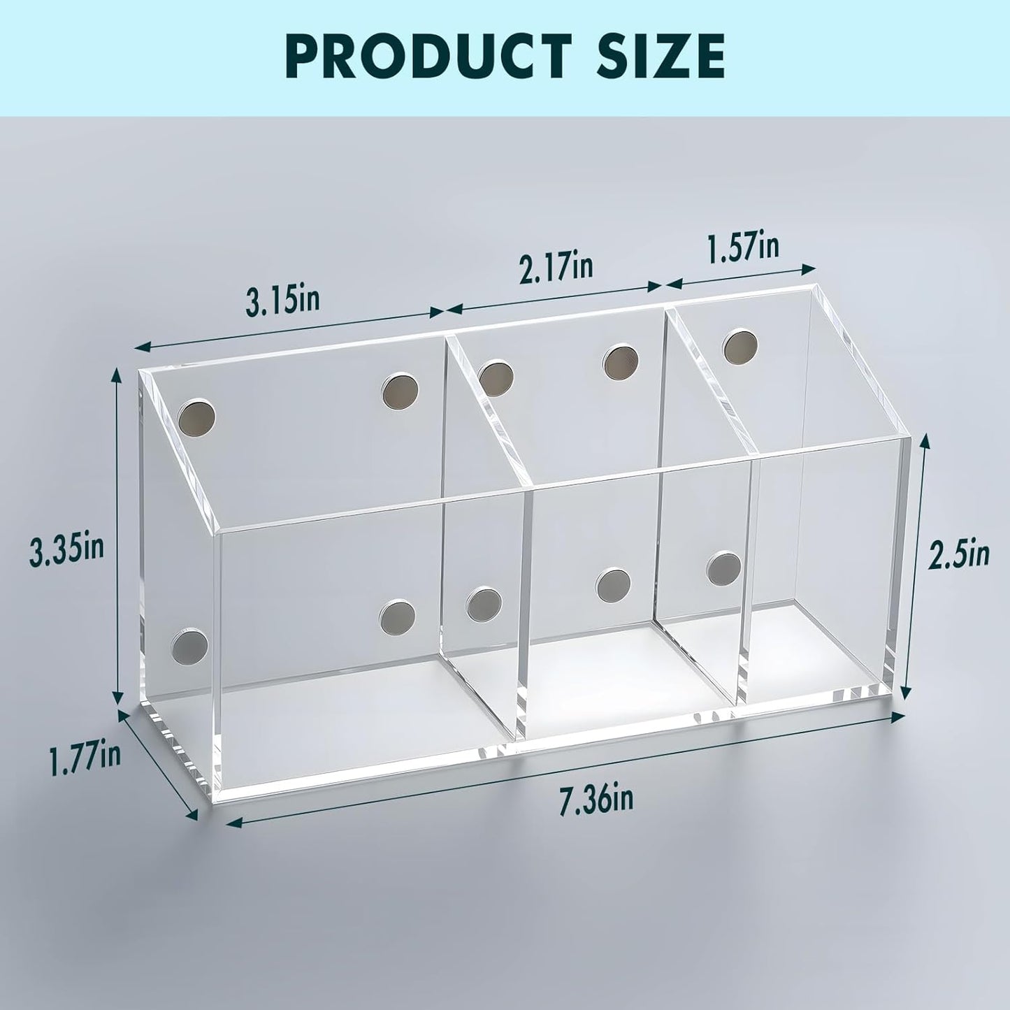 Skiennix Magnetic Pen Holder - Acrylic Dry Erase Marker Cup for Whiteboard & Refrigerator | Office & Classroom Organizer