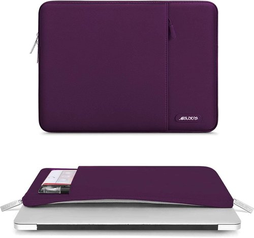 MOSISO Laptop Case - 13.3 Inch Sleeve for MacBook Air/Pro & More | Magenta Purple Polyester Bag