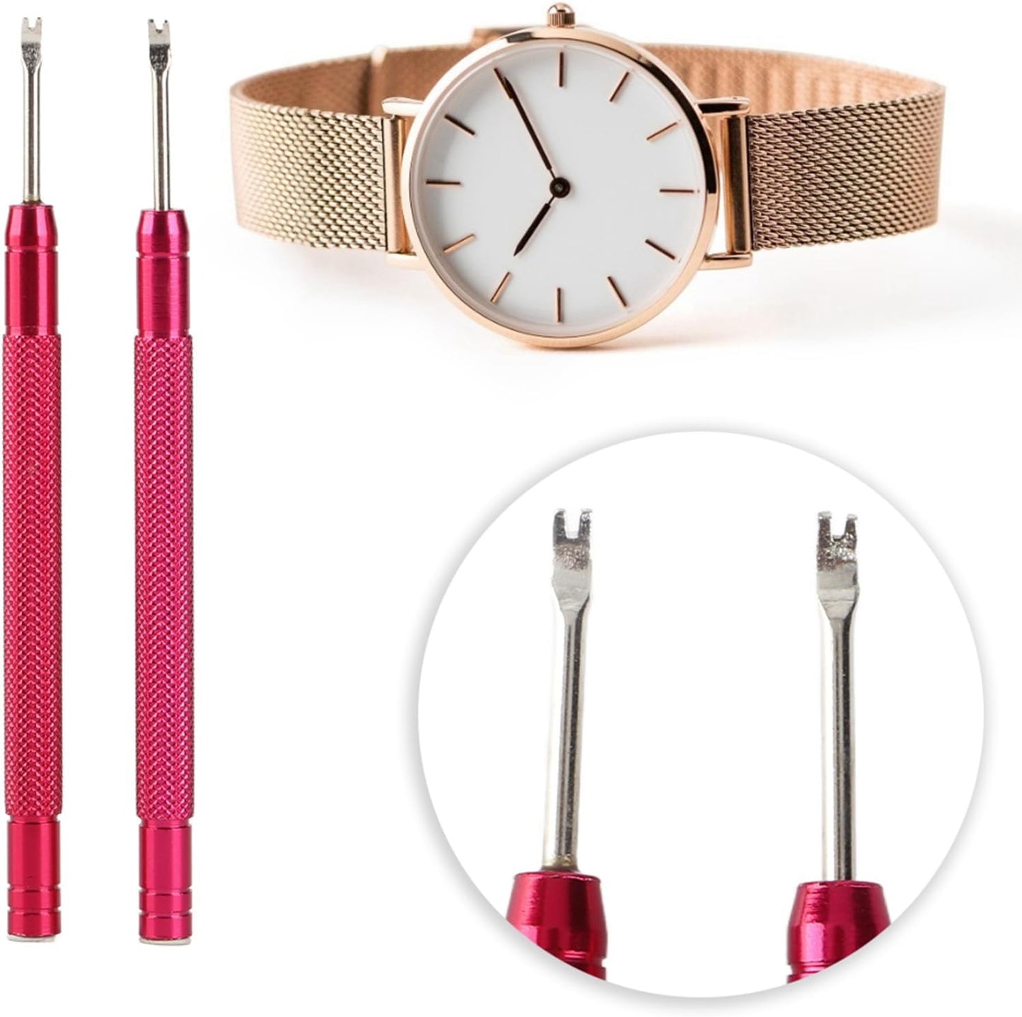ZJchao Watch Hand Removal Tool Set - 2Pcs 11cm for Minute, Second & Hour Hands | Essential Watch Repair Tools