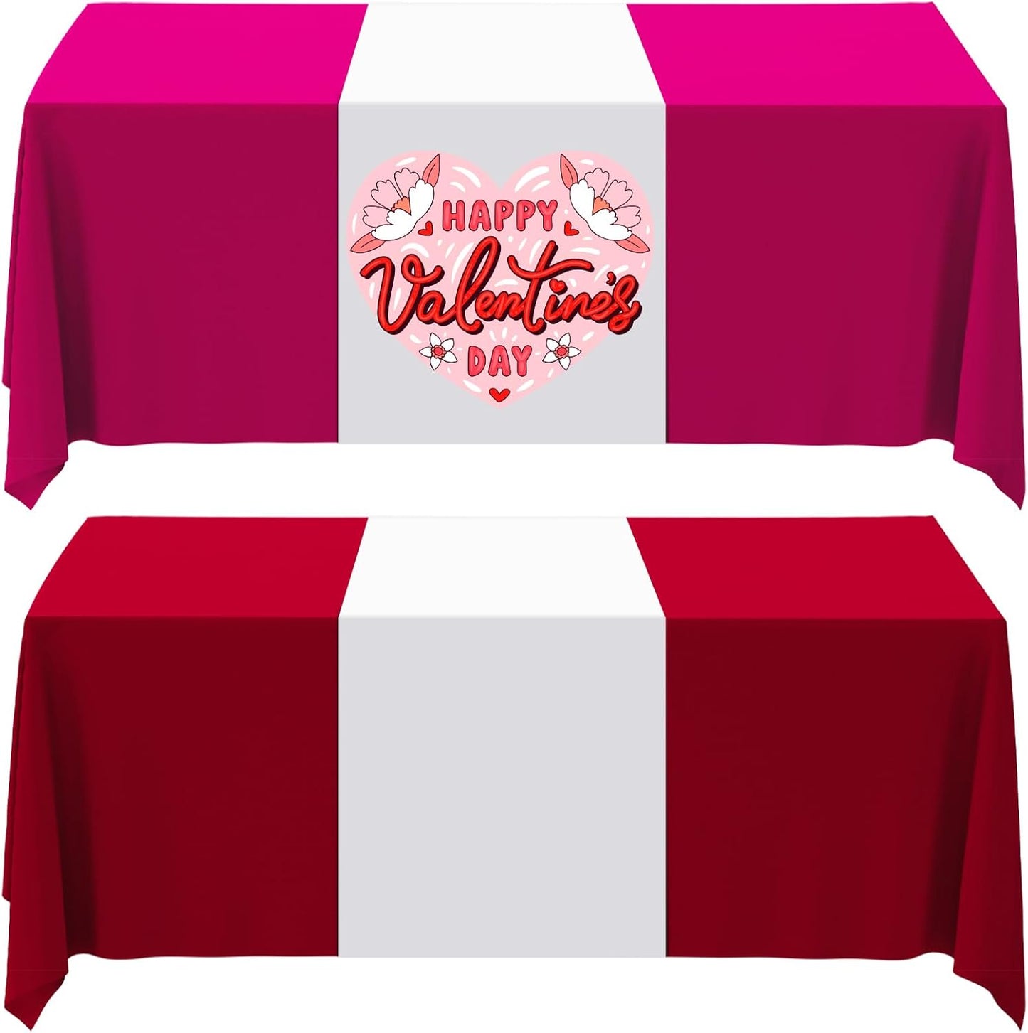 Skiennix White Table Runner - Polyester Sublimation Heat Transfer Blanks for Events | 2 Pcs