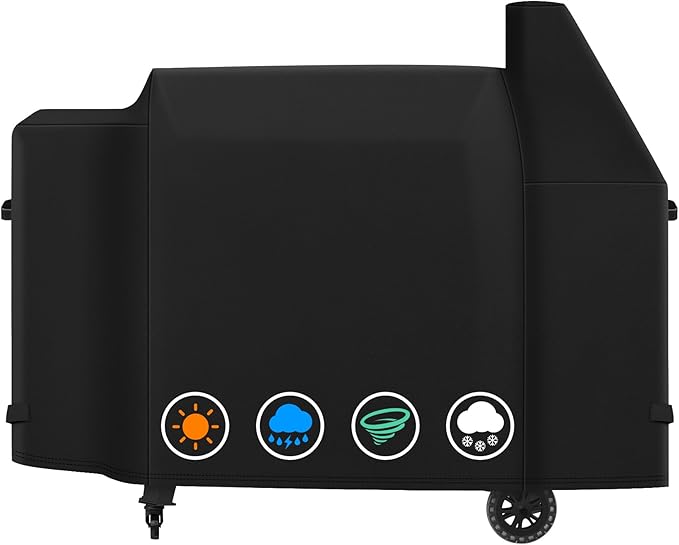 Heavy Duty 600D Polyester Cover Compatible with Pit Boss Savannah Onyx Edition,Pit Boss Sportsman 1100, Sportsman 1600, Pro Series 1600, Pro Series 1150,Mahogany Series 1000 Wood Pellet Grill