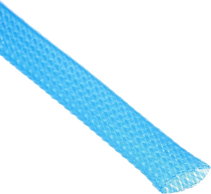 uxcell PET Expandable Sleeving 25ft 3/8" Sky Blue Cable Management Sleeve Cord Organizer for Wrap Protect Cable