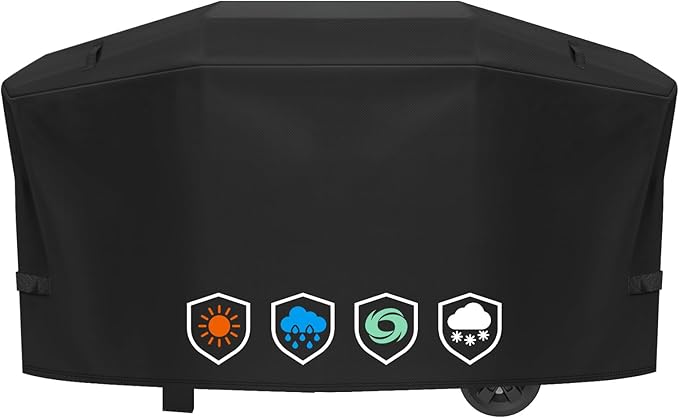 EZ-DONGTENG Grill Cover fit for Weber Slate 28" Rust-Resistant Griddle, Heavy-Duty 600D Waterproof Cover for 3401060 Weber Slate 28 inch Flat Top Griddle Grill Cover