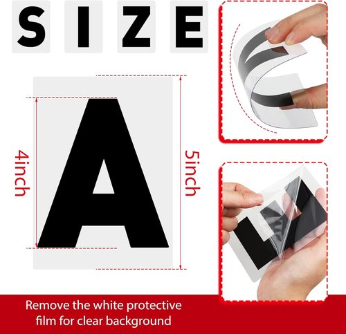 Leinuosen Changeable Letters - 300 Pcs Black Acrylic Marquee Sign Board | 4'' & 5'' Sizes