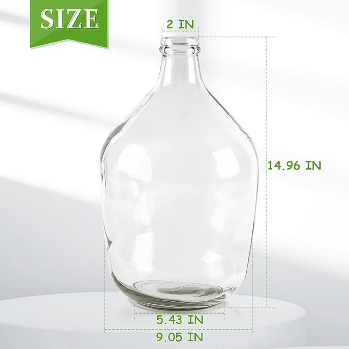Clear Glass Vase Tall Farmhouse Vase for Branches Glass Vases for Centerpieces in Home Decoration (L)