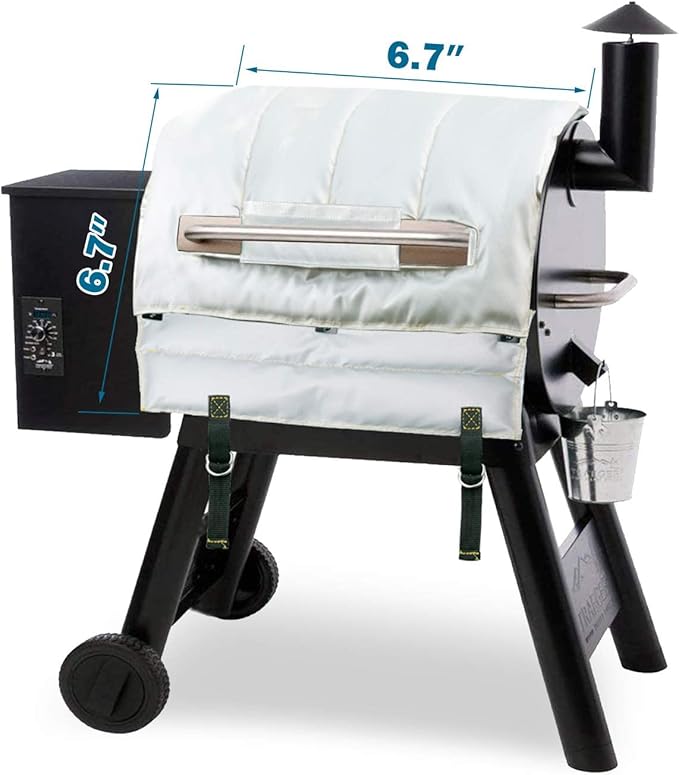 Utheer Grill Insulation Blanket for Traeger Pro 575 Pro 22/20 Series Traeger BAC344, BAC626 and Lil' Tex Elite Pellet Smoker Insulated Blanket Warmer for Winter Cooking Accessories