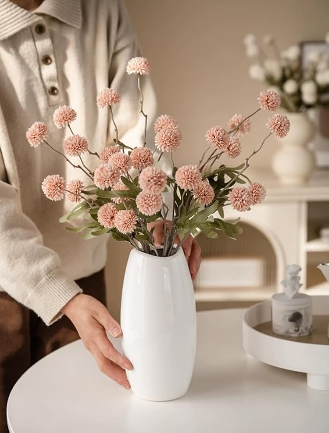 Laelfe 5pcs Dandelion Artificial Flowers Bridal Bouquet Wedding Home Party Decor