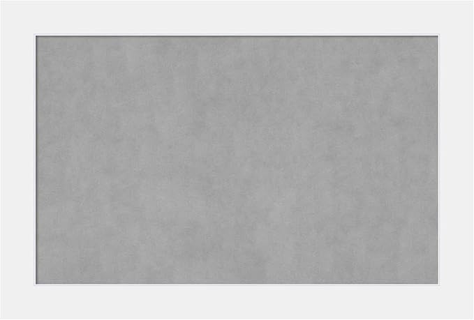 Amanti Art White Framed Magnetic Board 25x37 Large Vision Board for use with Magnets, 100% Metal Sheet to Display Items as Office Decor or for Home Organization in mudroom, Kitchen or Kids Room