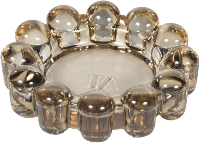 Alice Lane Original Bubble Candle Dish – Chic Smoky Glass Candle Dish for Home Decor – Decorative Modern Candle Holder for Small Candles & Diffusers