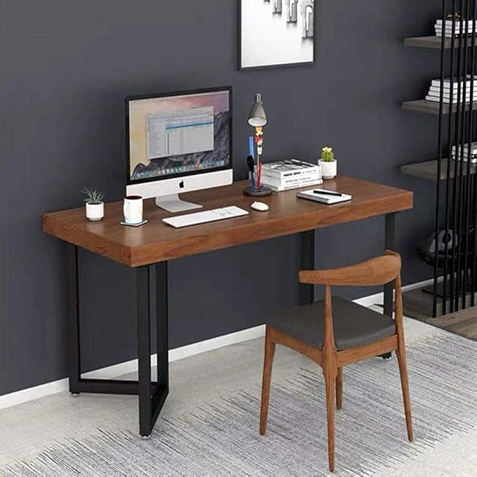 TIEOU Metal Legs for Table V Shape 28" H Tall Metal Black Table Leg Heavy Duty Industrial Desk Legs Set of 2
