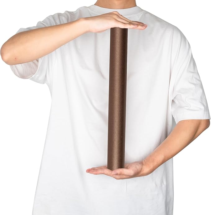 RUSPEPA Chocolate Brown Matte Wrapping Paper - Solid Color Pearly - luster Paper Perfect for Wedding, Birthday, Christmas, Baby Shower -17 Inches X 32.8 Feet