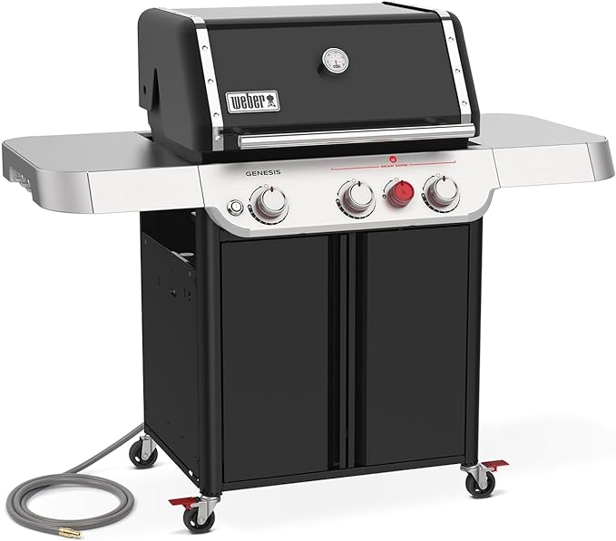 Weber Genesis E-325 Natural Gas Grill for Outdoor Cooking, 3 Burners, Black