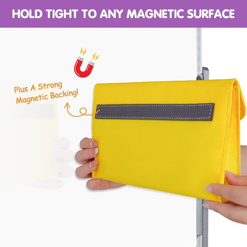 EAMAY Magnetic Marker Pen Holder - Whiteboard & Fridge Storage Organizer | Set of 4 Pockets
