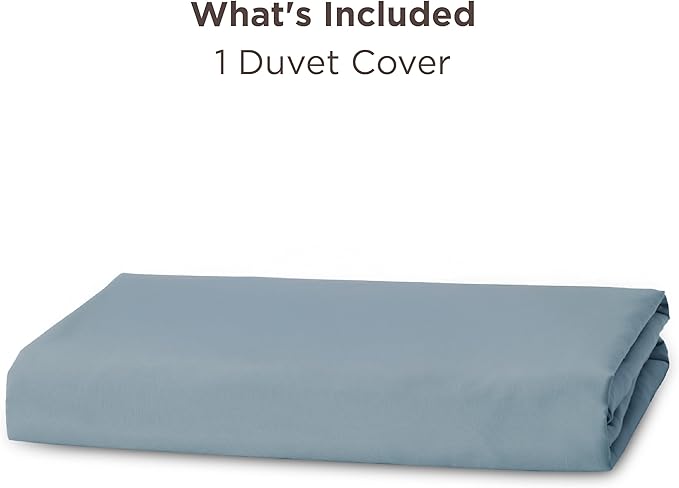 Bedsure Duvet Cover Queen Size - Only Includes 1 Duvet Cover (90"x90"), Hotel Luxury Soft Double Brushed All Season Bedding for Kids & Adults, Zipper Closure, NO Comforter, Mineral Blue
