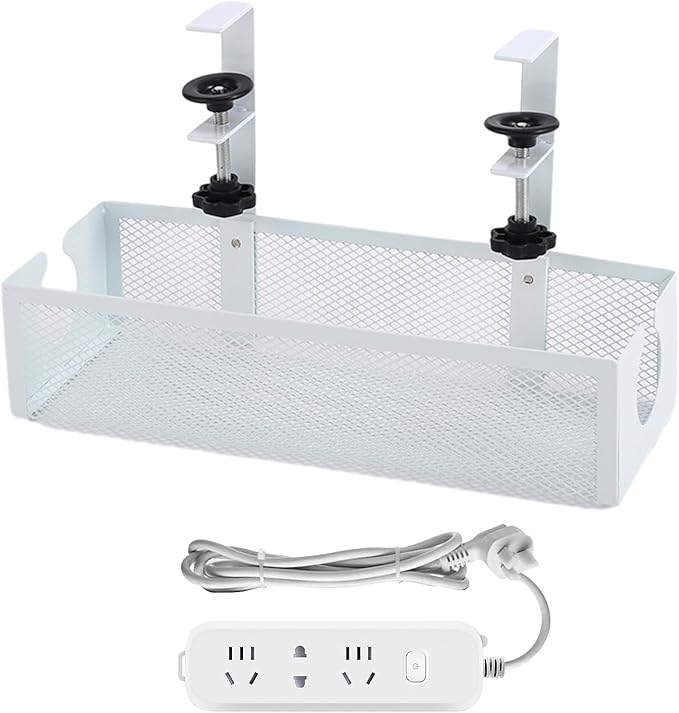Under Desk Cable Management | Space Saving Cord Organizer - Wire Organizer Under Desk,for Family Friends Students Adults Men Women Home Indoor Office Study Kitchen