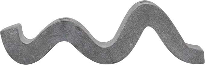 Bloomingville Marble Wave Double Taper Candle Holder, Grey