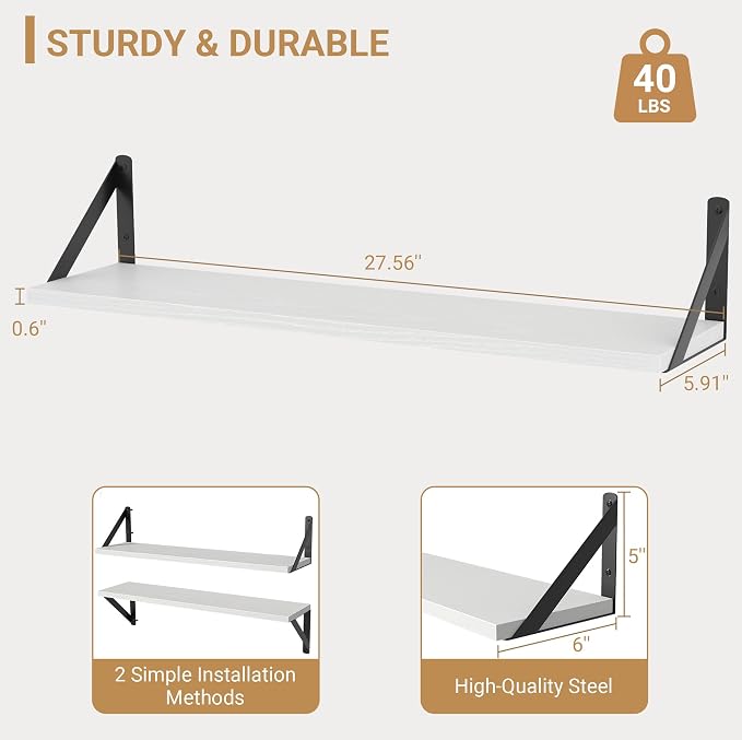 Heimlove Floating Shelves for Wall, 28 inch