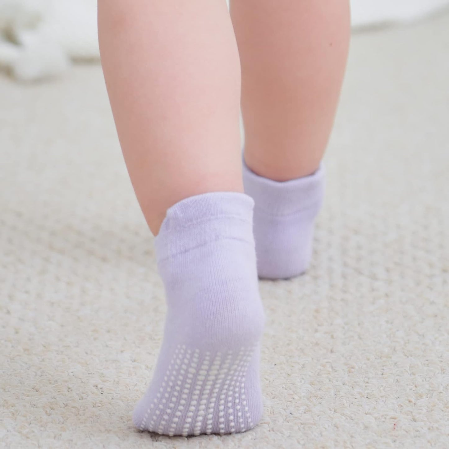 Zaples Baby Non-Slip Grip Ankle Socks - Comfortable Non-Skid Soles for Infants & Toddlers