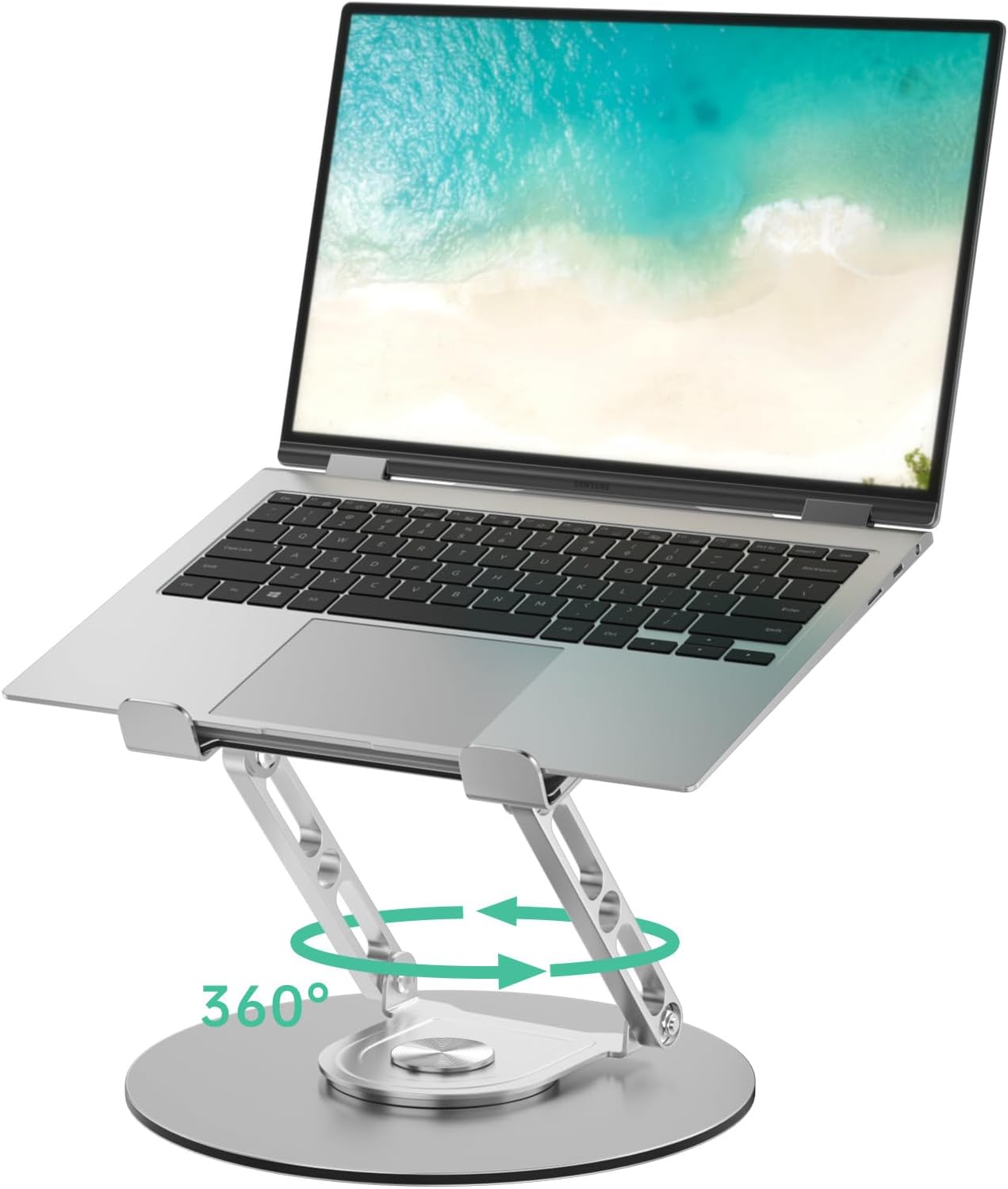 Skiennix Laptop Stand - Adjustable Ergonomic Riser with 360° Rotating Base | Fits MacBook Pro & Air