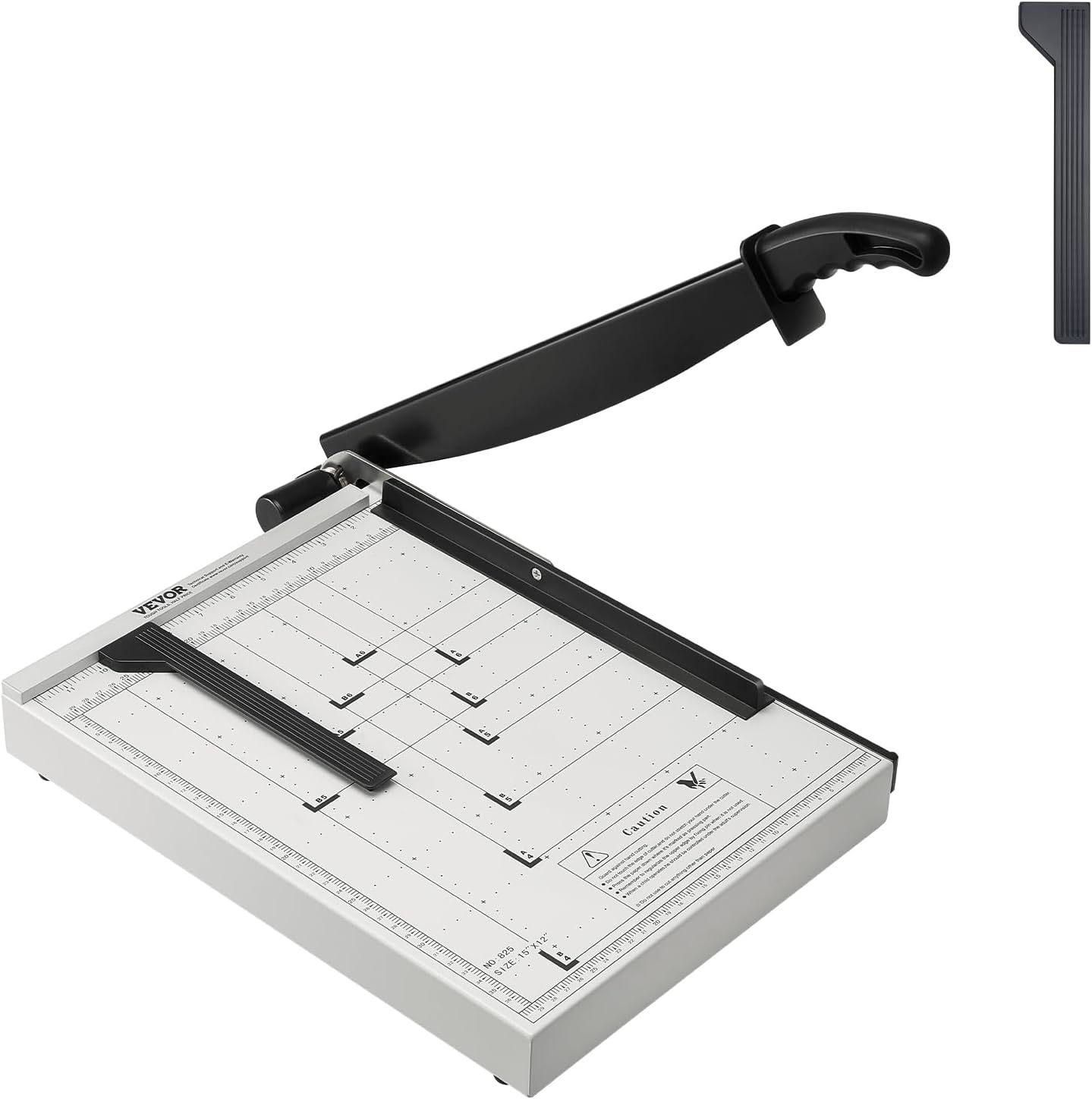 VEVOR Heavy Duty Paper Cutter - 15" Guillotine Trimmer with Blade Lock & Guard Rail | Cuts 16 Sheets