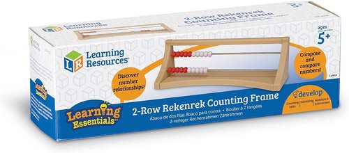 Learning Resources 2-Row Rekenrek Counting Frame - Enhance Early Math Skills for Ages 5+
