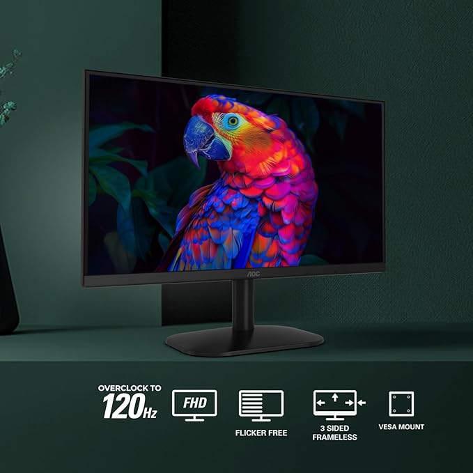 AOC 22B35HM23 22" Full HD (1920 x 1080) 120Hz LED Monitor, Adaptive Sync, VGA & HDMI, Flicker-Free, Low Blue Light, HDR Ready, VESA, Tilt Adjust, Eco-Friendly