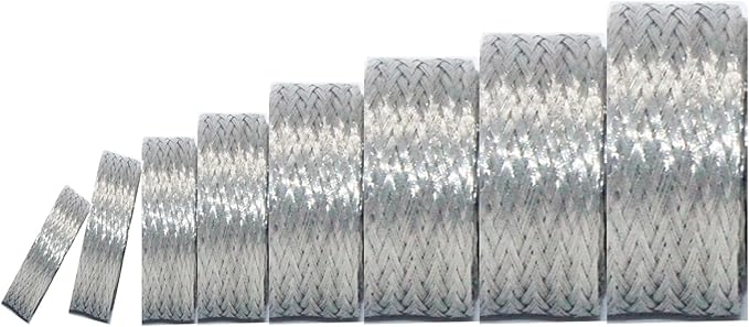 Cable Shielding Sleeve EMI RFI Shielding Tinned Copper Braid Wire Sheathing Metal Grounding Strap Mesh ESD Protection Flat Expandable Flexible (3/4" W(0.48" ID)-20FT)