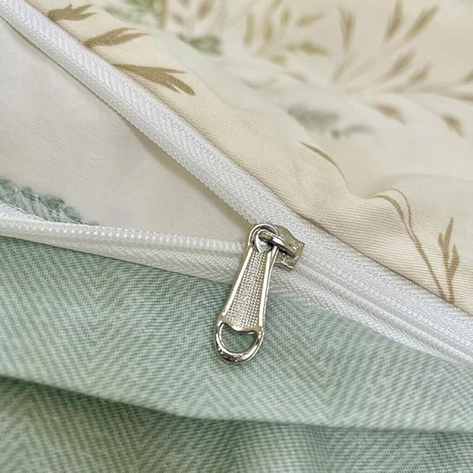 Garden Style Floral Duvet Cover Twin XL 3 Pieces Vintage Cottagecore Bedding Set Soft Cotton Botanical Floral Comforter Cover Chic Flower Leaves Plants Pattern Farmhouse Bedding Set for Girls Women