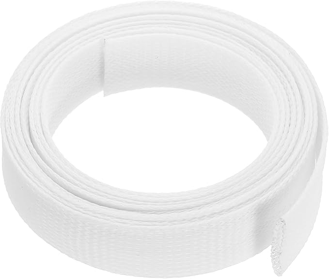 uxcell Expandable Sleeving,1 9/16-inch 10ft Cable Sleeve, White