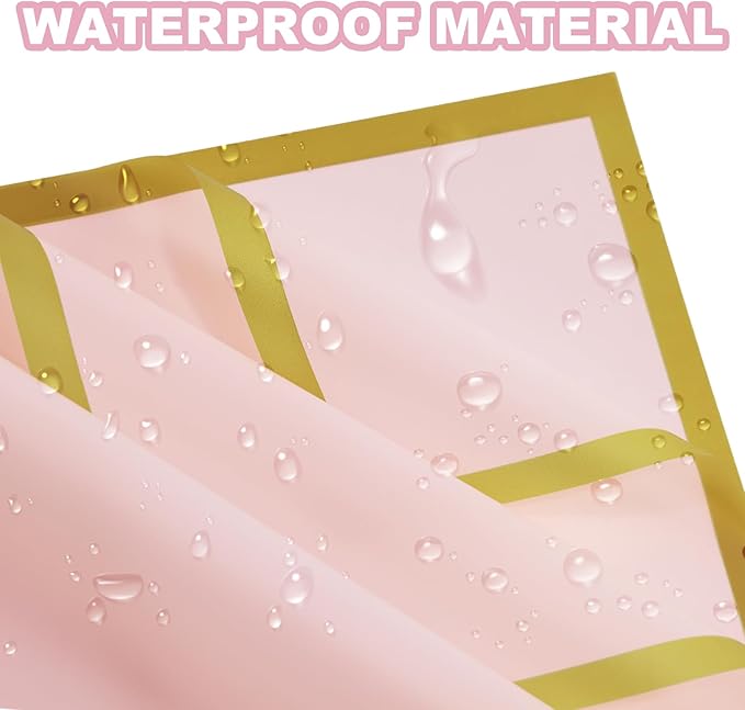 DEWJDFSC 20 Sheets Flower Wrapping Paper,Waterproof Floral Korean Bouquet Wrapping Paper, Florist Supplies, Suitable for Flowers Gift Packaging (Pink-2)