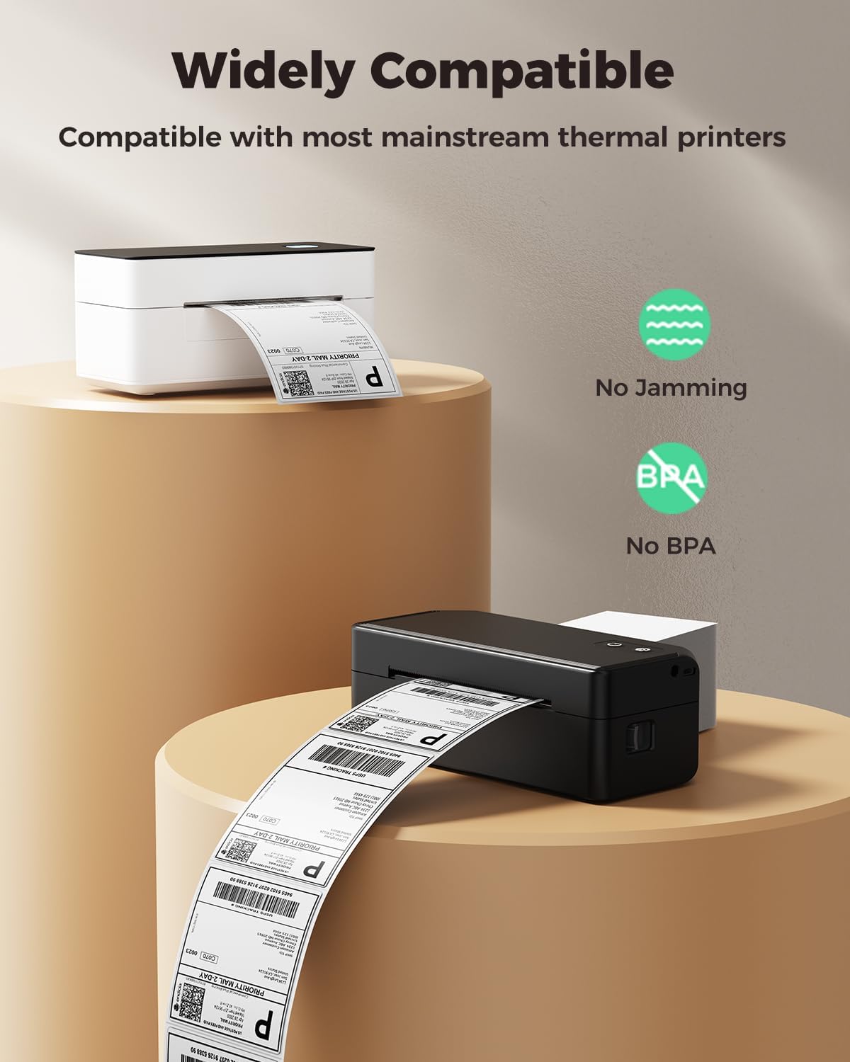 SVANTTO 4x6 Thermal Labels - Strong Adhesive Perforated Shipping Labels | 500 Pcs for Mailing