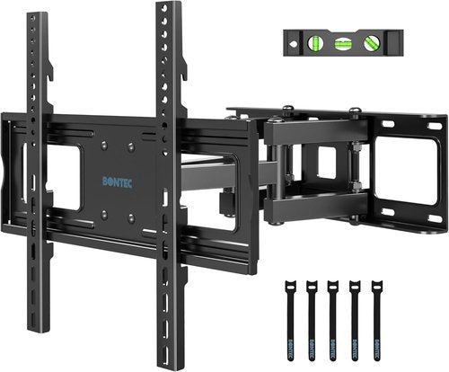 BONTEC Full Motion TV Wall Mount - Swivel & Tilt for 23-70 Inch TVs, Holds Up to 99 lbs, Easy Assembly