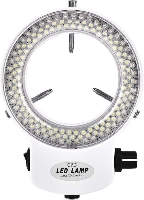 Microscope Light - 144 LED Adjustable Brightness for Stereo Microscopes | White