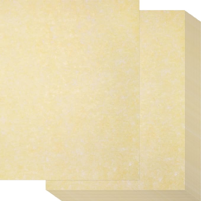 Epakh 300 Pcs Old Age Parchment Paper 8.5 x 11 Inch Standard Letter Vintage Colored Old Parchment Double Side Printing Paper (Light Beige)