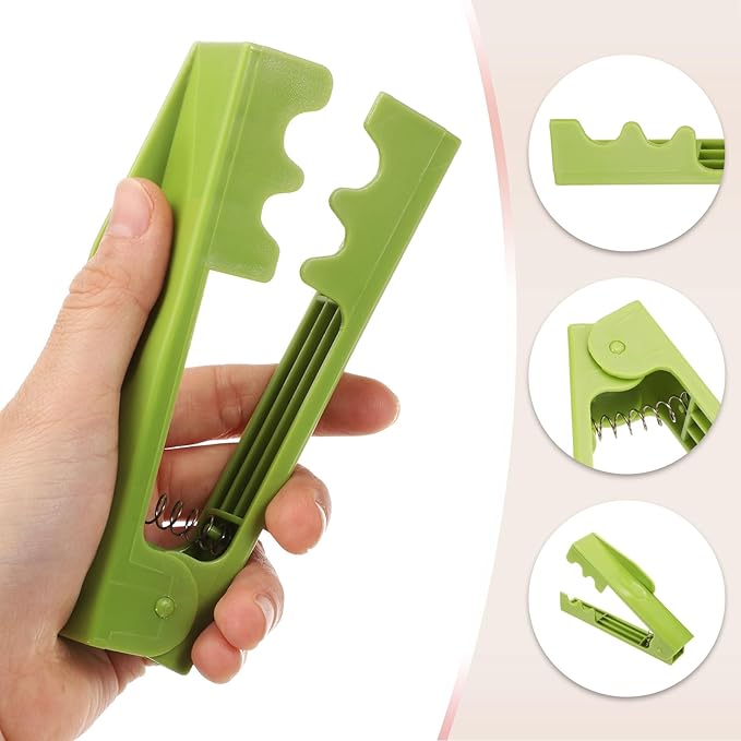 HARFINGTON 2pcs Rose Thorn Stripper Tool Set 5.5" 4.7" ABS Plastic PVC Flower Thorn Leaf Remover Flower Stem and Leaf Stripping for Gardening Home Florist, Green, Purple