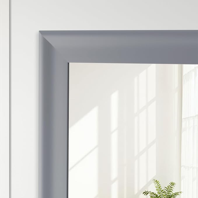 Bathroom Mirror for Wall,Rectangle Rustic Gray 24 x 36 inch Hanging Vanity Mirrors for Living Room,Bedroom,Entryway
