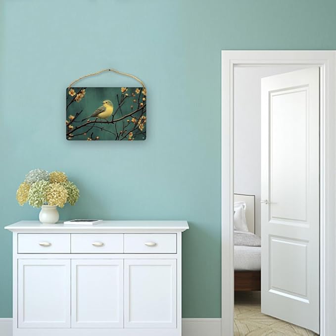 Retro Bird Wooden Art, Vintage Nature-Inspired 12x8 Inch Wall Decors, Perfect for Nature Fans & Nostalgic Home Aesthetics