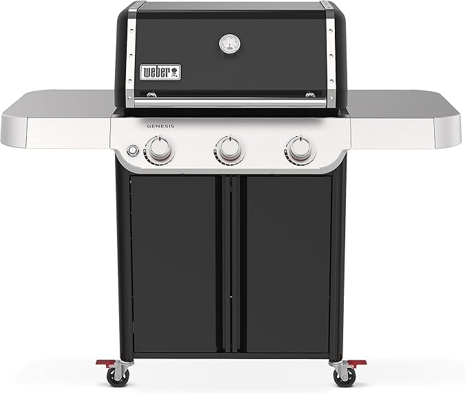 Weber Genesis E-315 Liquid Propane Gas Grill for Outdoor Cooking, 3 Burners, Black