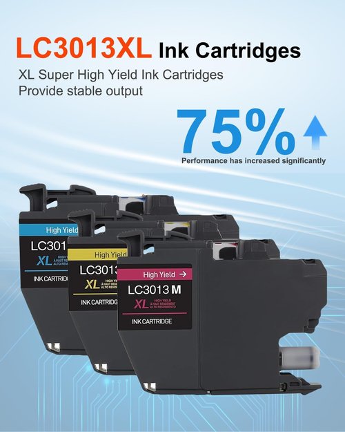Brother LC3013 High Yield Color Ink Cartridges - Replacement for MFC-J491DW, MFC-J497DW, MFC-J690DW, MFC-J895DW Printers | 3-Pack (Cyan, Magenta, Yellow)