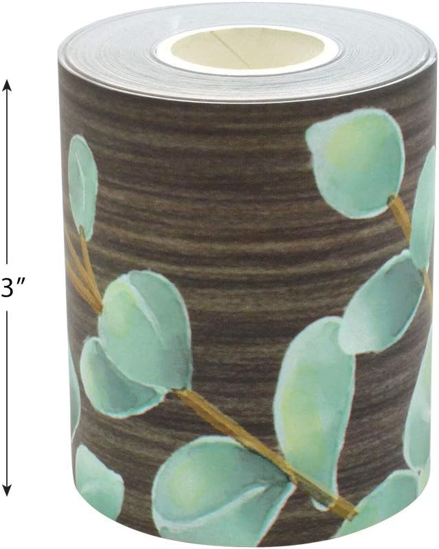 Teacher Created Resources Eucalyptus Straight Rolled Border Trim - 50ft for Bulletin Boards & Classrooms