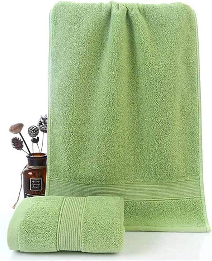 RUIBOLU Hand Towels for Bathroom - Cotton Ultra Soft Highly Absorbent Hand Towel 2 Set, Size 14" x 30" Home Bathroom Hand Towels for Bath, Hand, Face, Gym Towel (Green)
